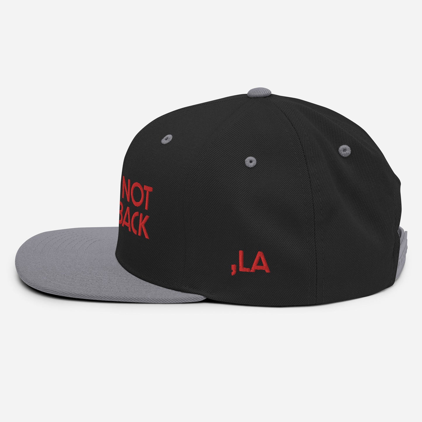 Snapback Hat Red Embroidery - We're Not Going Back