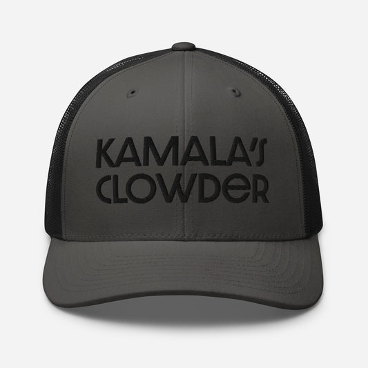 Trucker Cap Black Embroidery - Kamala's Clowder